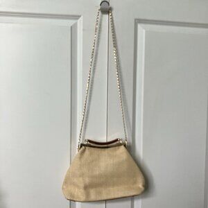 Stella Bianca Purse Womens Woven Tan Chain Crossbody Convertible Boho
